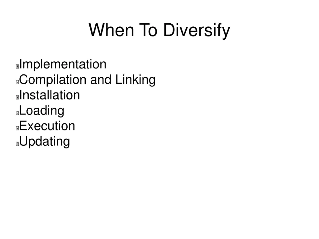 when to diversify