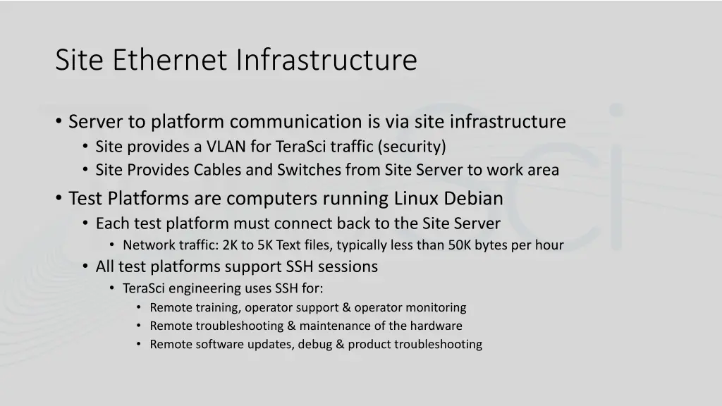 site ethernet infrastructure