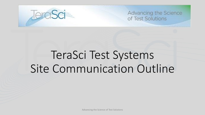 terasci test systems site communication outline