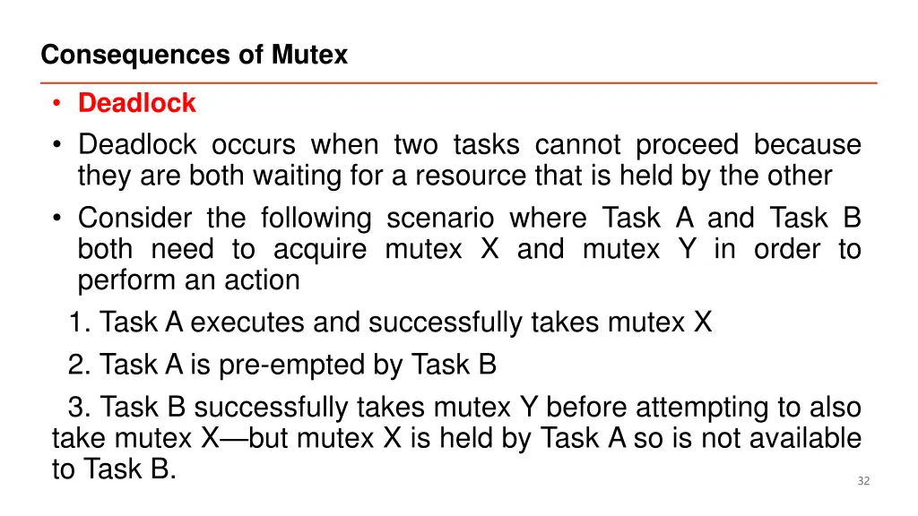consequences of mutex 4