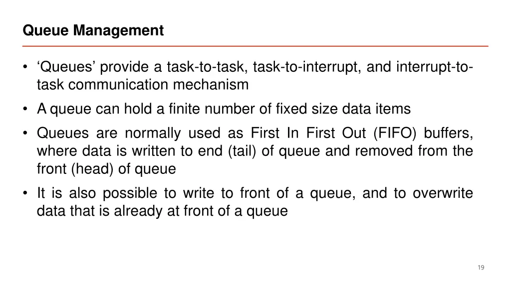 queue management