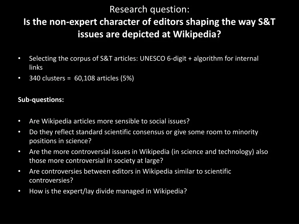 research question