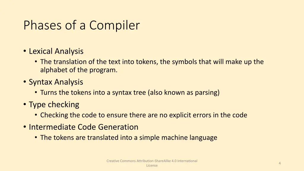 phases of a compiler
