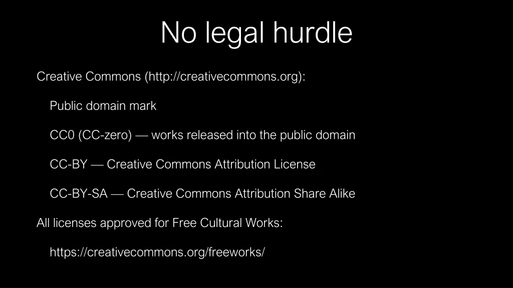 no legal hurdle