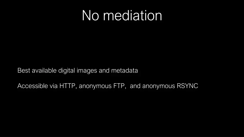 no mediation