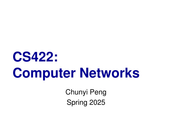 cs422 computer networks