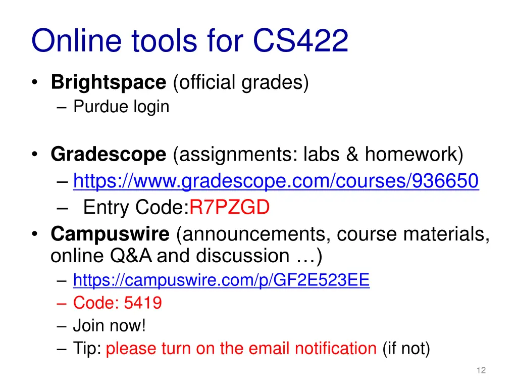 online tools for cs422