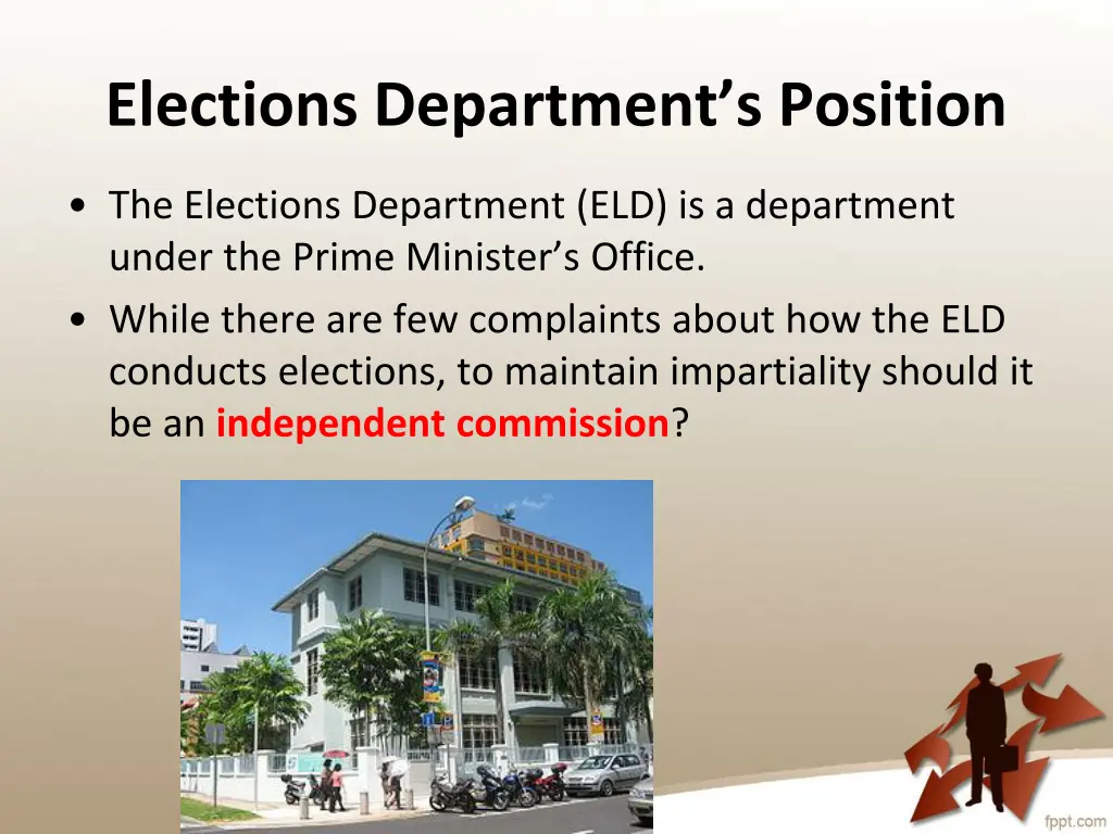 elections department s position