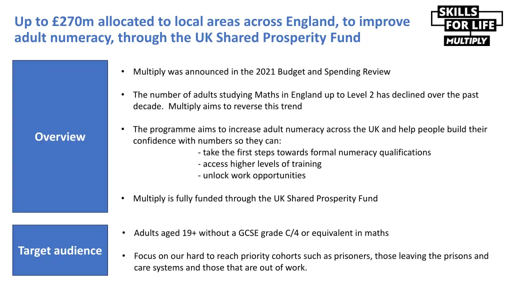 up to 270m allocated to local areas across