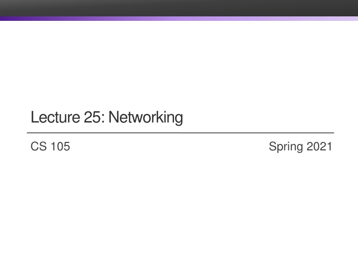 lecture 25 networking