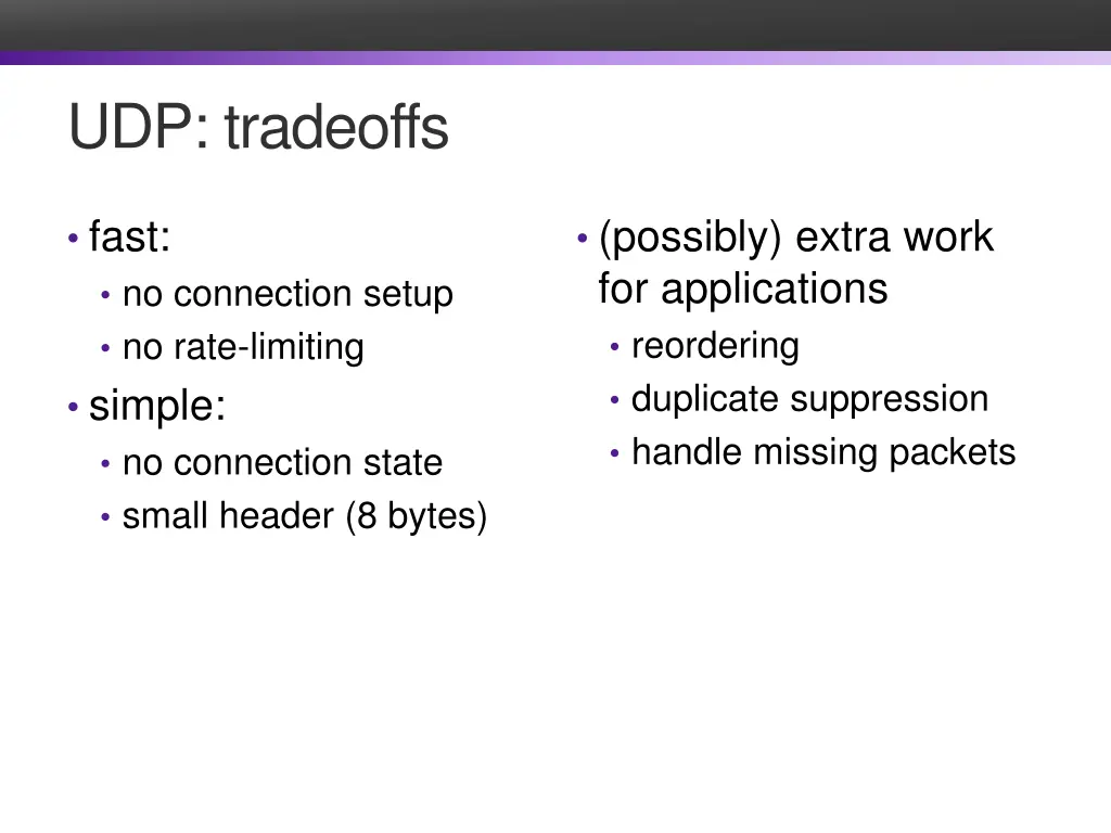 udp tradeoffs