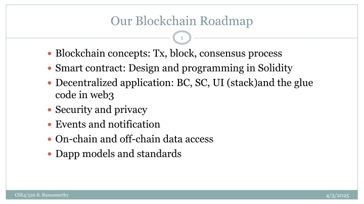 our blockchain roadmap
