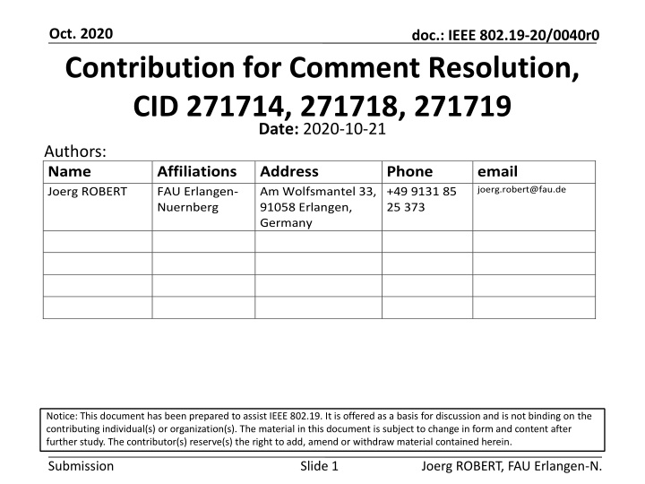 oct 2020 contribution for comment resolution