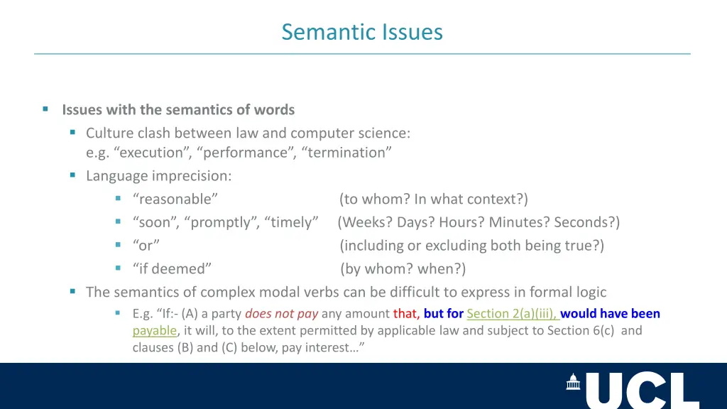 semantic issues