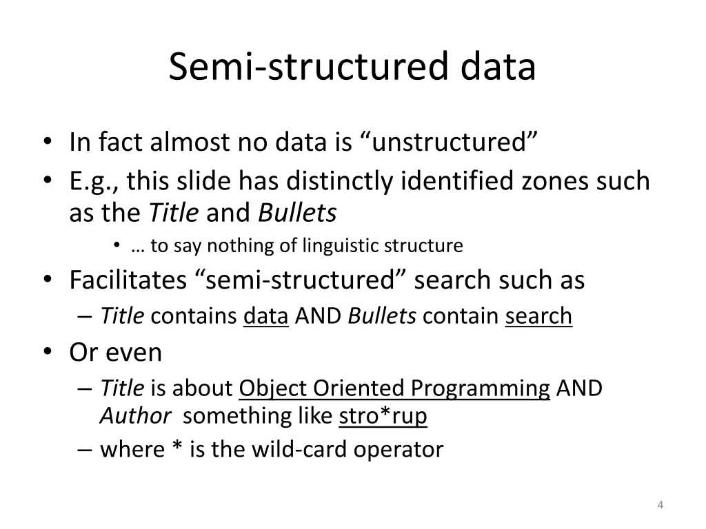 semi structured data