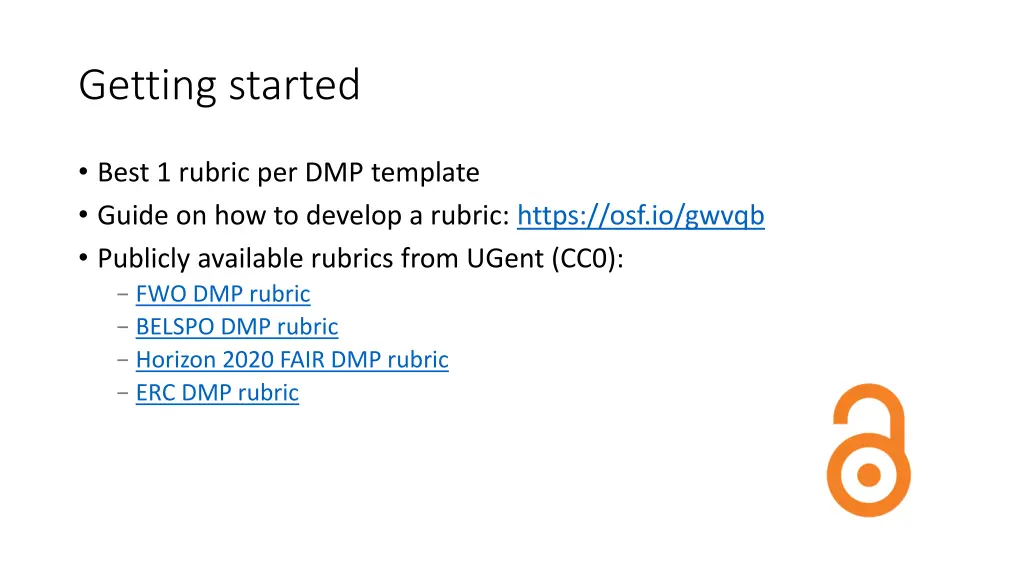 getting started