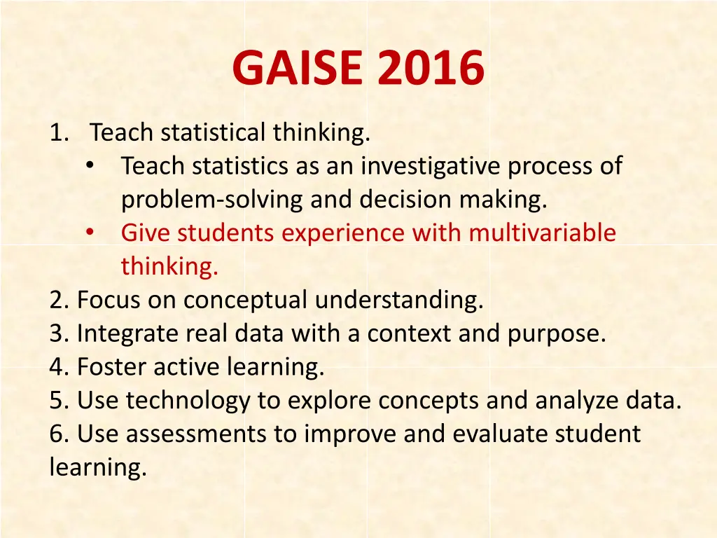 gaise 2016