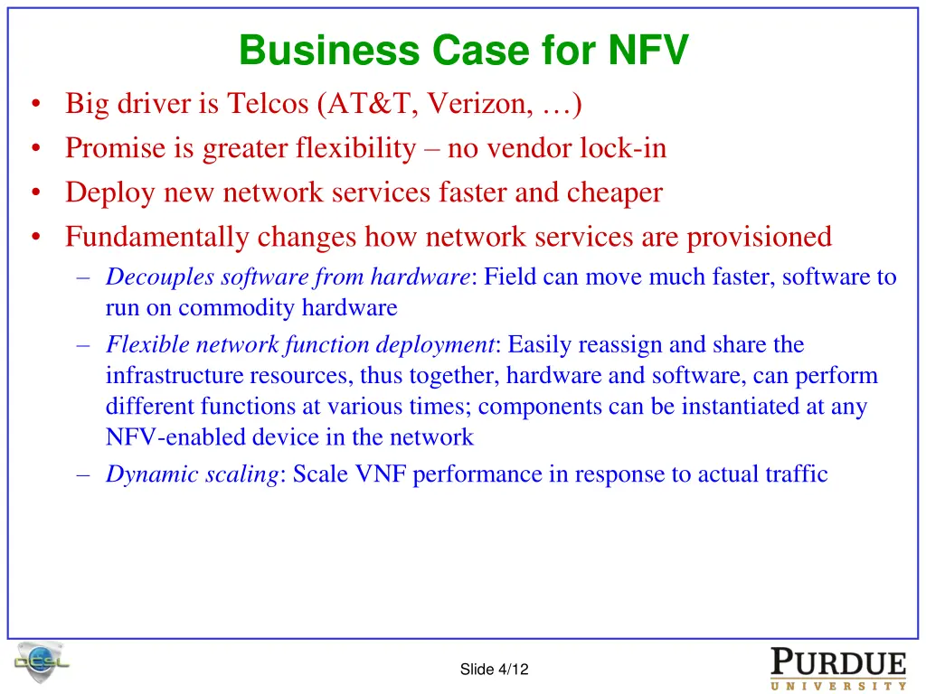business case for nfv big driver is telcos