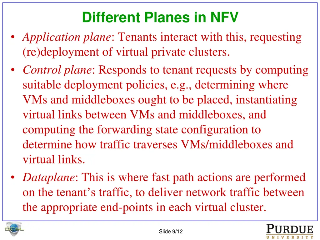 different planes in nfv application plane tenants