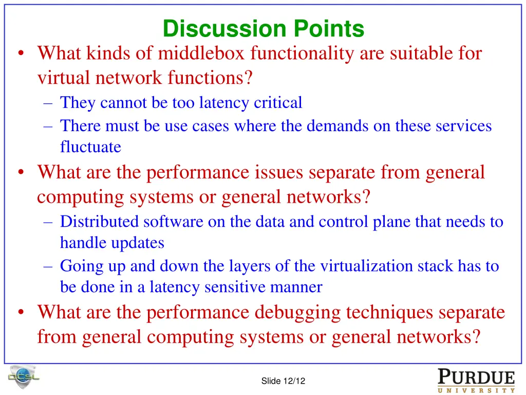 discussion points