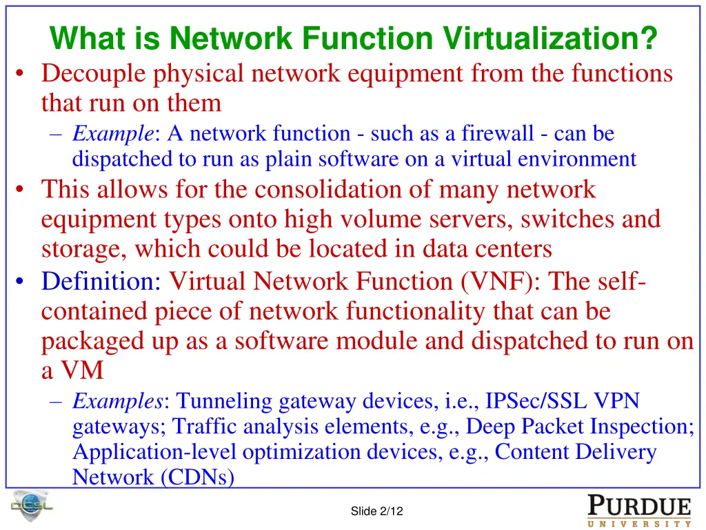 what is network function virtualization decouple