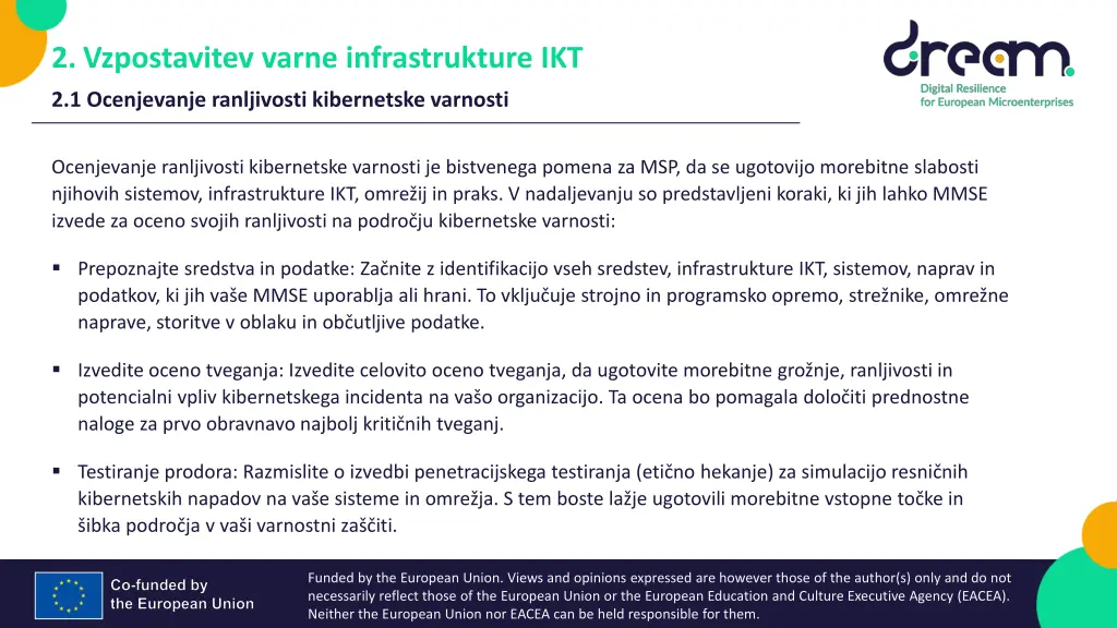 2 vzpostavitev varne infrastrukture ikt