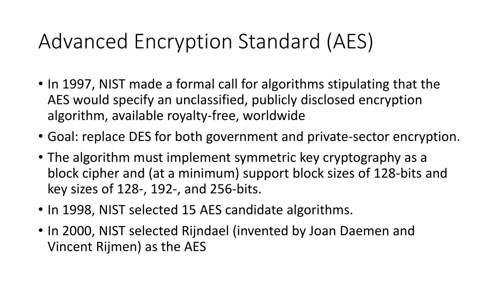 advanced encryption standard aes
