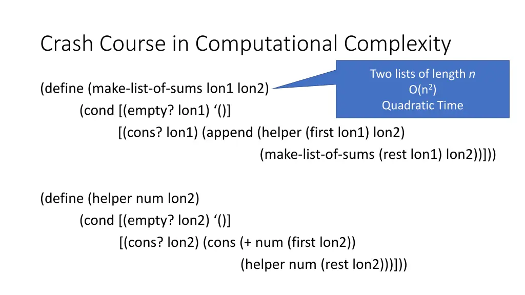 crash course in computational complexity 1