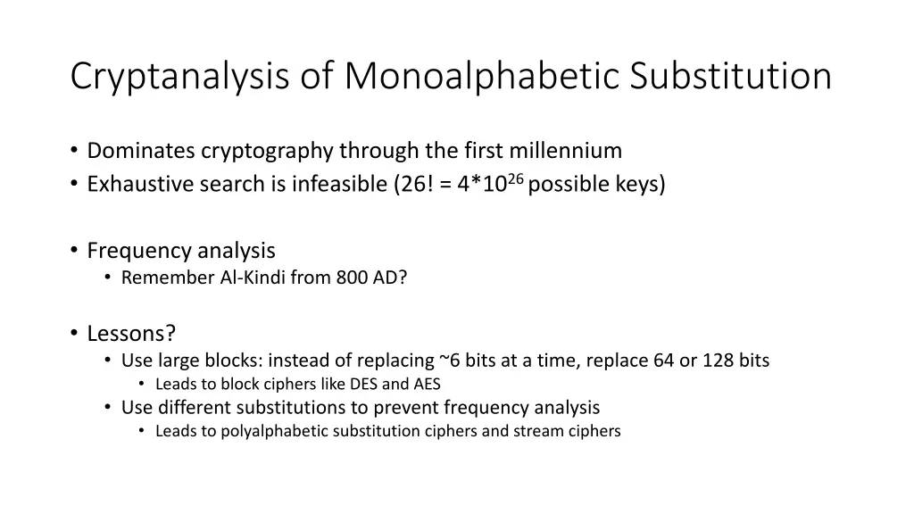 cryptanalysis of monoalphabetic substitution 1