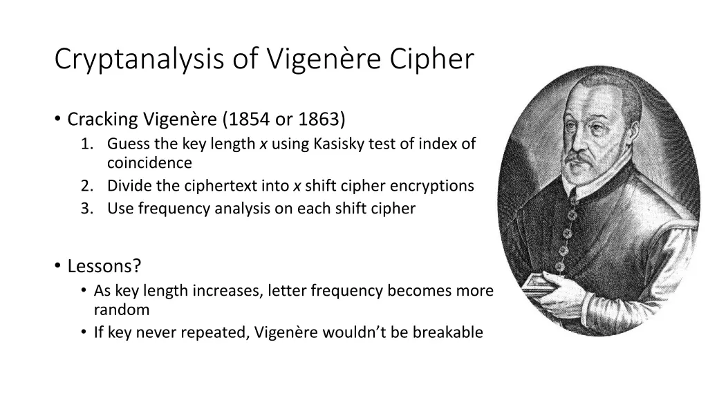 cryptanalysis of vigen re cipher 1