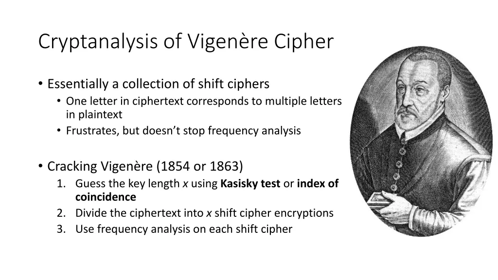 cryptanalysis of vigen re cipher