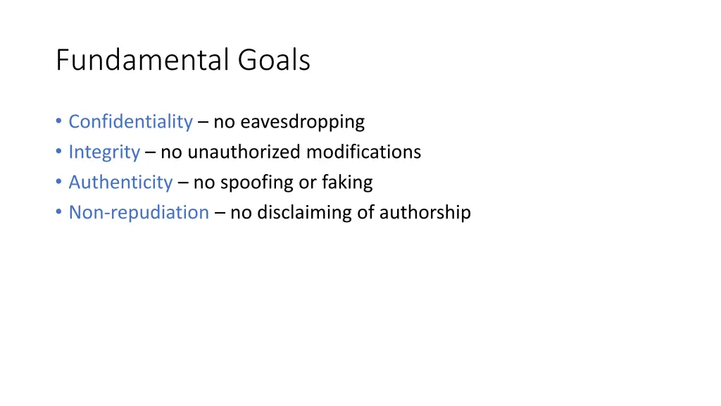 fundamental goals