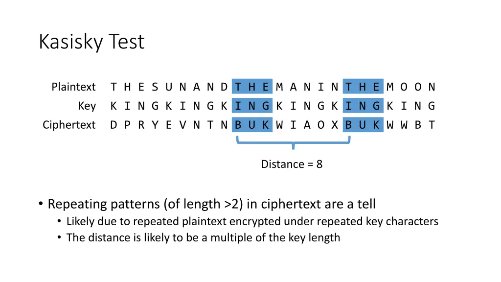 kasisky test