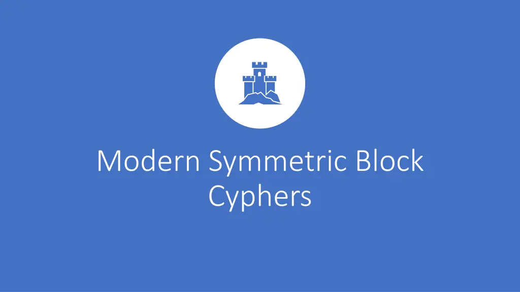 modern symmetric block cyphers