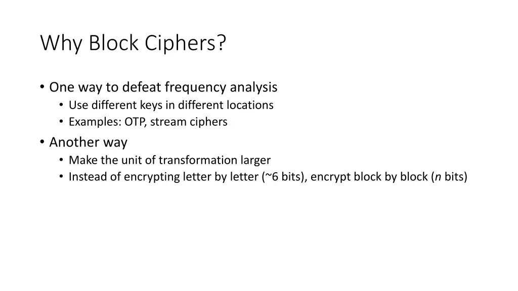 why block ciphers