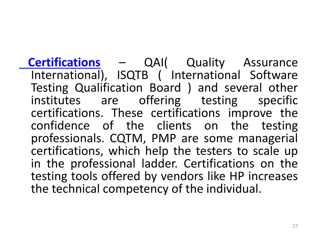 certifications international isqtb international