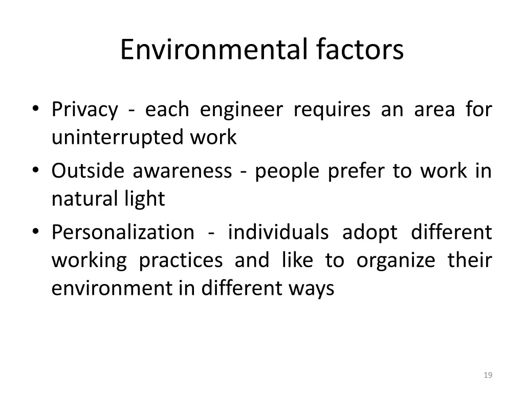 environmental factors