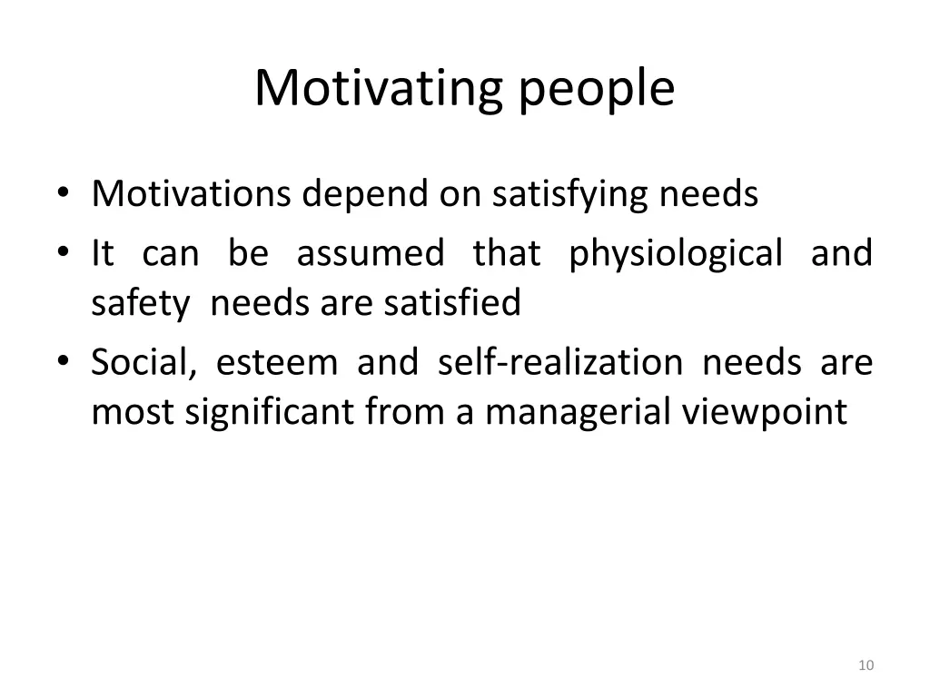 motivating people