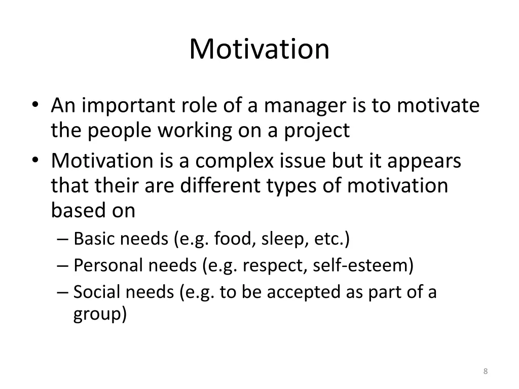 motivation