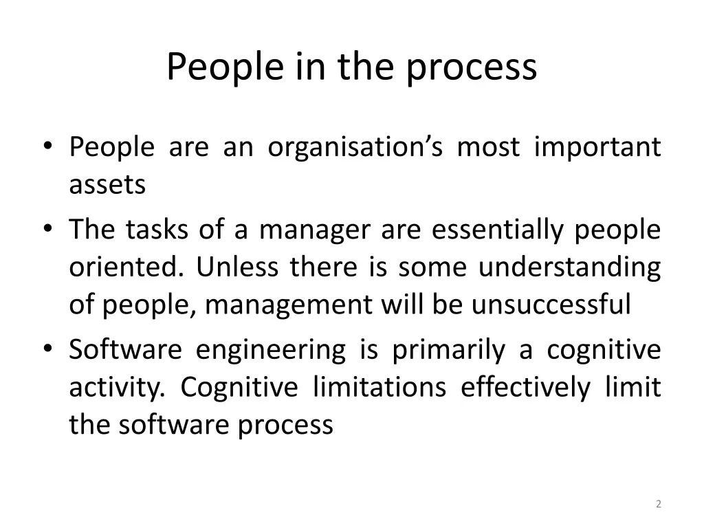 people in the process