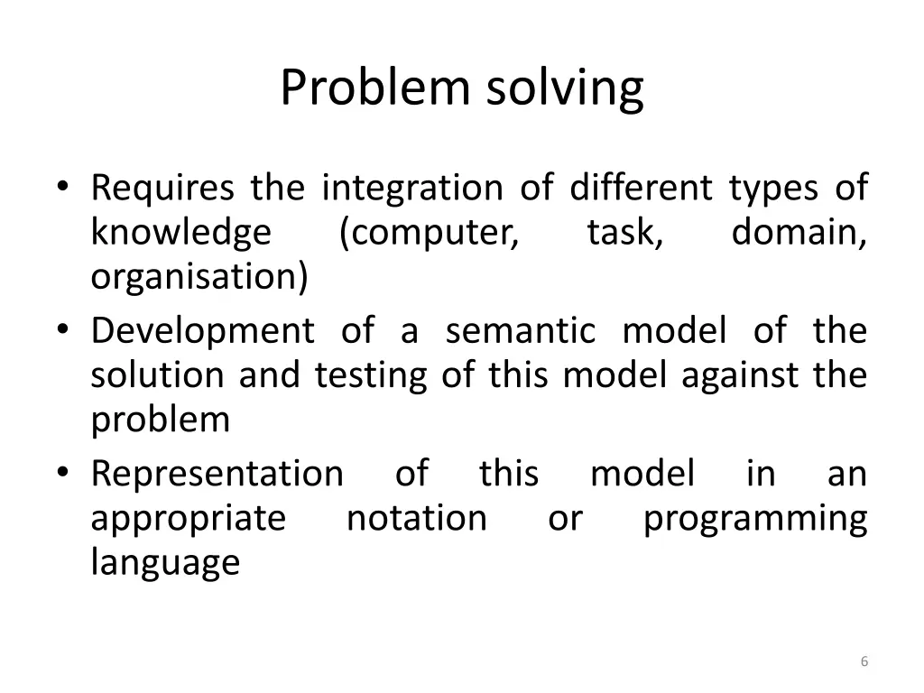 problem solving