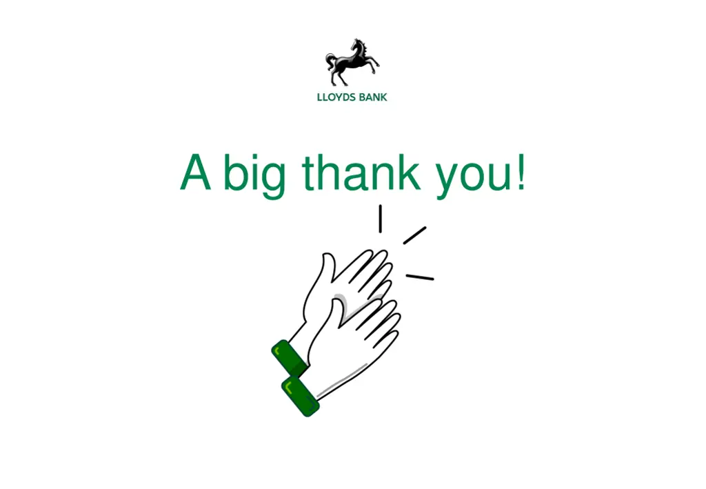 a big thank you