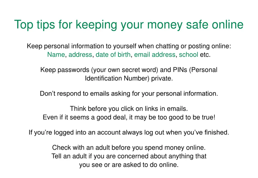 top tips for keeping your money safe online