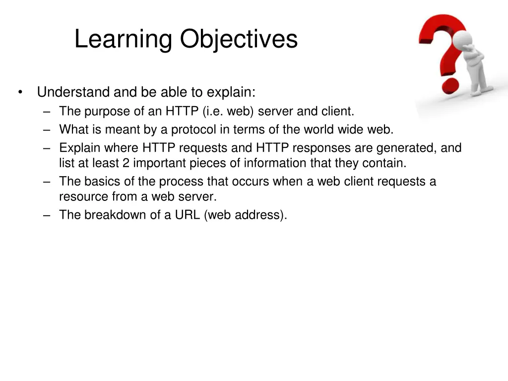 learning objectives