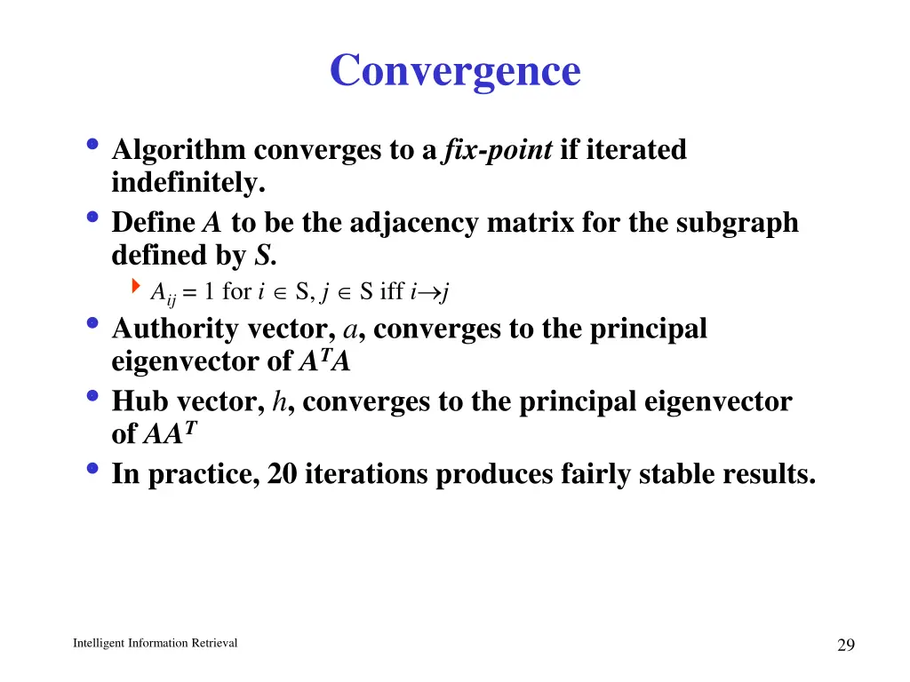 convergence