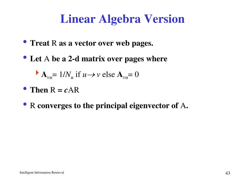 linear algebra version