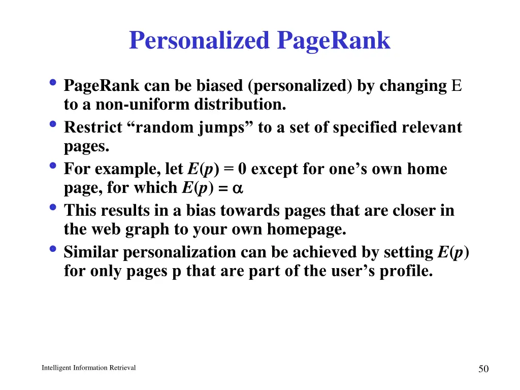 personalized pagerank