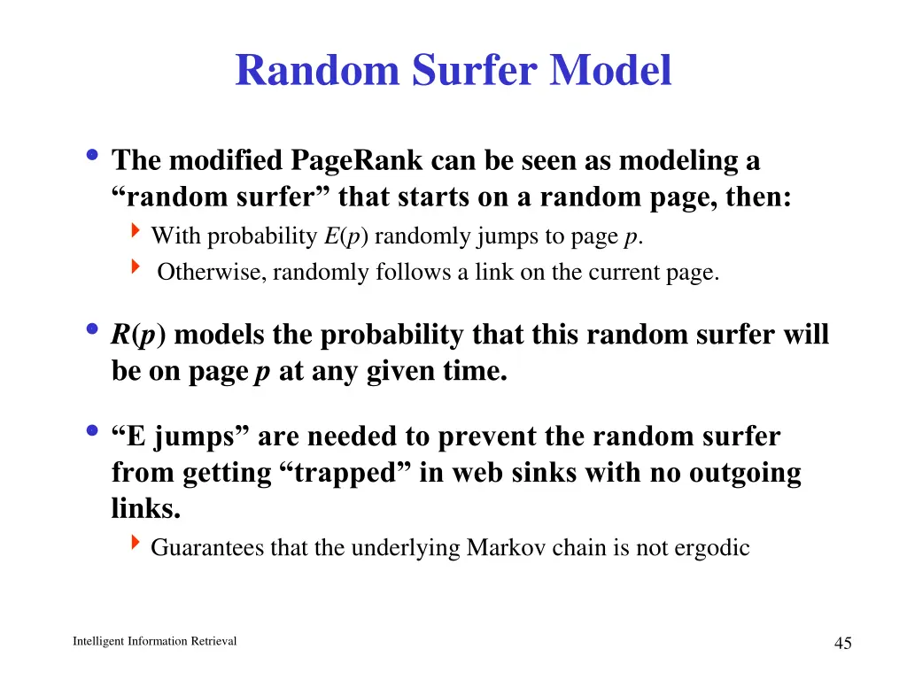 random surfer model