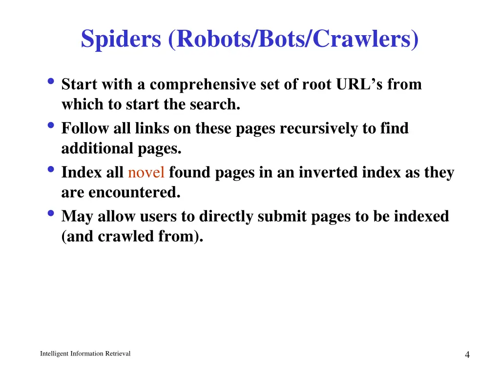 spiders robots bots crawlers