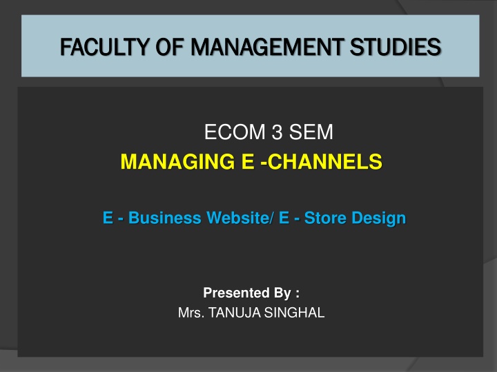 faculty of management studies faculty